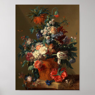 Jan van Huysum - bloemen Poster