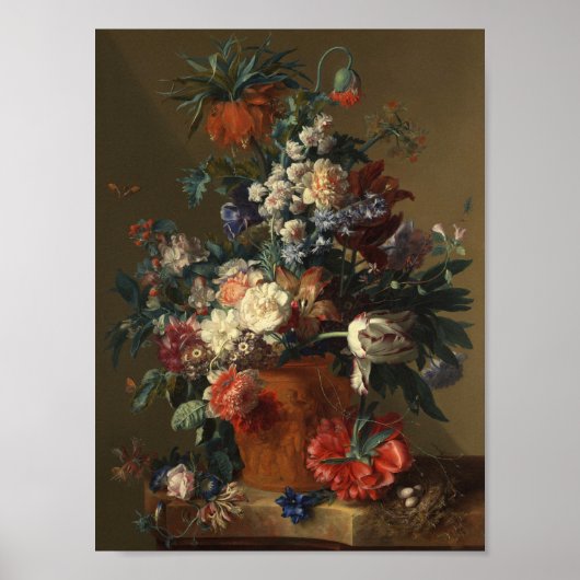 Jan van Huysum - bloemen Poster (Voorkant)