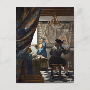 Jan Vermeer De kunst van het schilderen Briefkaart