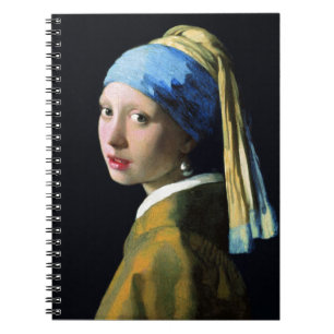 Jan Vermeer Girl met een parel die barokke kunst v Notitieboek