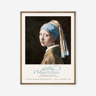 Jan Vermeer Girl met een Pareluitzending Poster