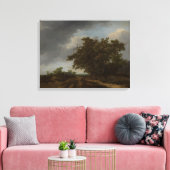 Jan Vermeer, Landschap aan de rand van de duinen Canvas Afdruk (Insitu (Woonkamer))