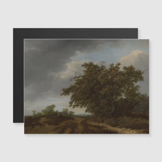 Jan Vermeer, Landschap aan de rand van de duinen Magnetische Uitnodiging (Voorkant / Achterkant)