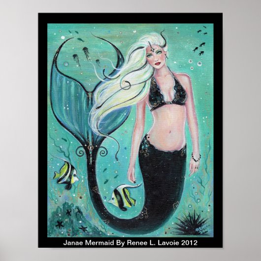 Janae Imaginaire Mermaid affiche de l'art océaniqu (Devant)