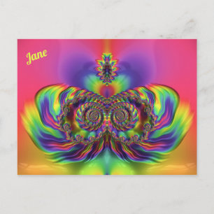JANE ~ 3D-ontwerppatroon ~ Multicore-kleuren Briefkaart