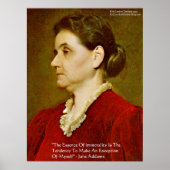 Jane Addams "Morality Excludes Self" Wisdom Poster (Voorkant)