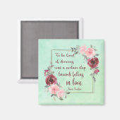 Jane Austen "Aimer danser" Citation Magnet (Recto/Verso)