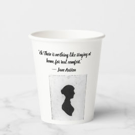 Jane Austen blijft thuis quote Papieren Bekers