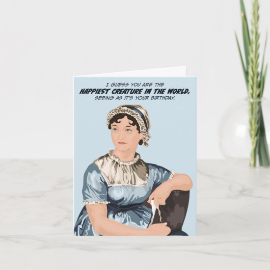 Jane Austen Bonne Carte de voeux d'anniversaire (Devant)