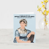 Jane Austen Bonne Carte de voeux d'anniversaire (Fleur jaune)