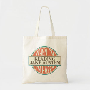 Jane Austen Book Lover Reading Gift Canvas tas