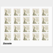 Jane Austen Book Lovers Vierkante Sticker (Vel)