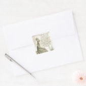 Jane Austen Book Lovers Vierkante Sticker (Envelop)