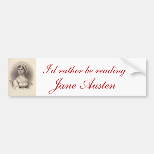 Jane Austen Bumpersticker (Voorkant)
