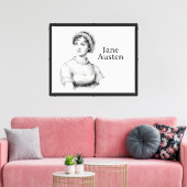 Jane Austen Canvas Afdruk (Insitu (Woonkamer))