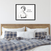 Jane Austen Canvas Afdruk (Insitu (Slaapkamer))