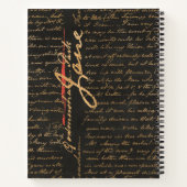 Jane Austen Carnet d'écriture manuscrite (Dos)