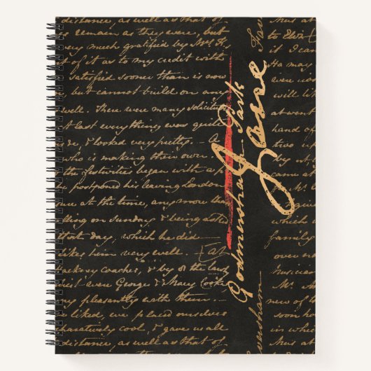Jane Austen Carnet d'écriture manuscrite (Devant)