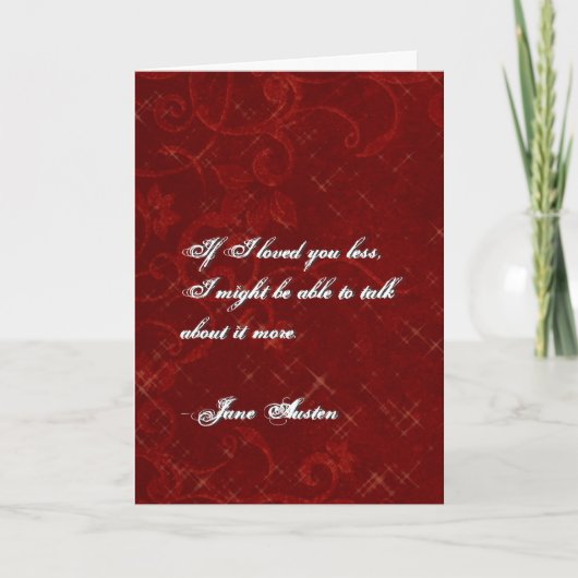 Jane Austen Carte Saint Valentin CUSTOMISÉE (Devant)