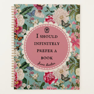 Jane Austen citaat "Geef een boek de voorkeur" Planner