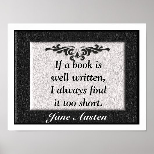 Jane Austen citaat Poster (Voorkant)
