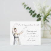Jane Austen Citation du bonheur Carte postale (Debout devant)