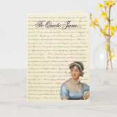 Jane Austen Citation Écrivez votre propre carte d' (Fleur jaune)