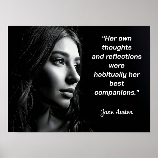 Jane Austen Citation POSTER - Ses pensées (Devant)