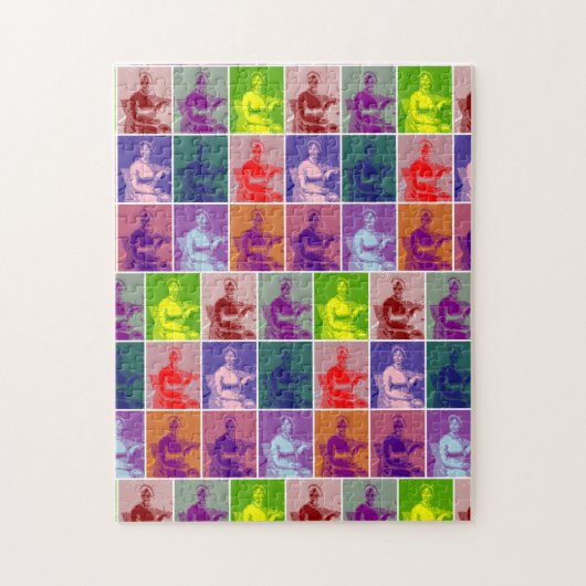 Jane Austen Colorful Pop Art Legpuzzel (Verticaal)