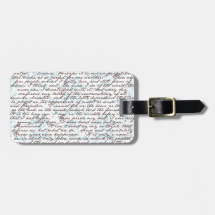 Jane Austen Damask Bagagelabel
