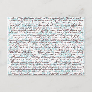 Jane Austen Damask Briefkaart