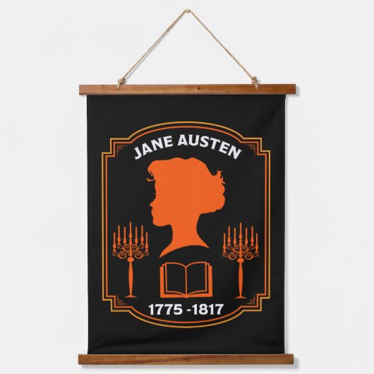 Jane Austen Engelse romanschrijver Hangend Wandkleed (Voorkant)