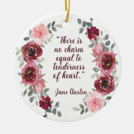 Jane Austen Er is geen Charm Quote Kerstmis Keramisch Ornament