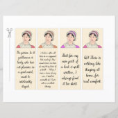Jane Austen Famous Quotes Papier DIY Bladwijzer (Voorkant)