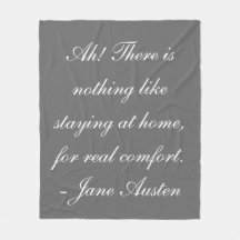 Jane Austen Fleece Blanket "Blijf thuis"