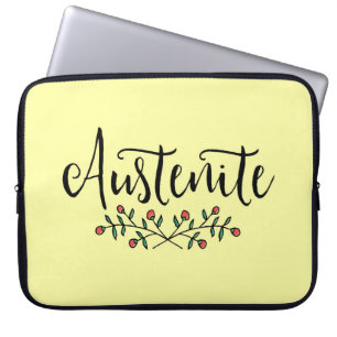Jane Austen Floral Austenite Laptop Sleeve
