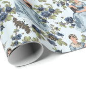 Jane Austen Floral Print Cadeaupapier (Rol Hoek)