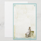 Jane Austen Geïnspireerd Custom Stationery Briefpapier (Voorkant / Achterkant)