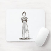 Jane Austen Geïnspireerd striped Dress Muismat (Met muis)