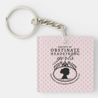 Jane Austen Genootschap van Koppige Eigenwijze Mei Sleutelhanger