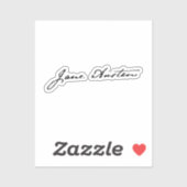 Jane Austen handtekening Sticker (Vel)