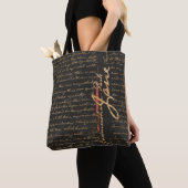 Jane Austen Handwriting Canvas tas (Dichtbij)