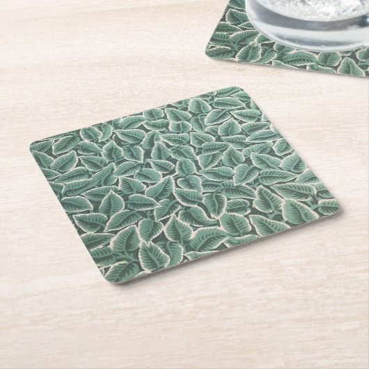 Jane Austen Home Wallpaper Vierkante Kartonnen Onderzetter (Schuin)