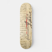 Jane Austen Letter Skateboard (Voorkant)