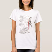 Jane Austen Letter T-shirt (Voorkant)