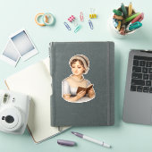 Jane Austen lezend Sticker (iPad Cover)