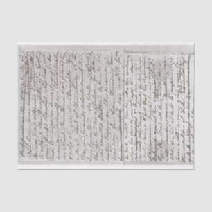 Jane Austen Manuscript 1817 Handgeschreven Tissuepapier