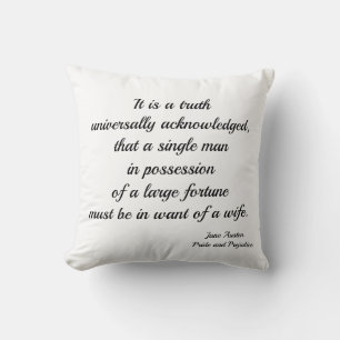 Jane Austen Marry Me Coussin