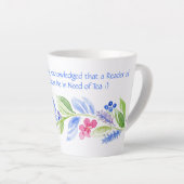 Jane Austen Motto Floral Mug (Angle droit)