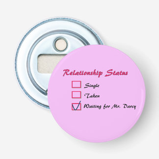 Jane Austen Mr Darcy Button Bottle Opener